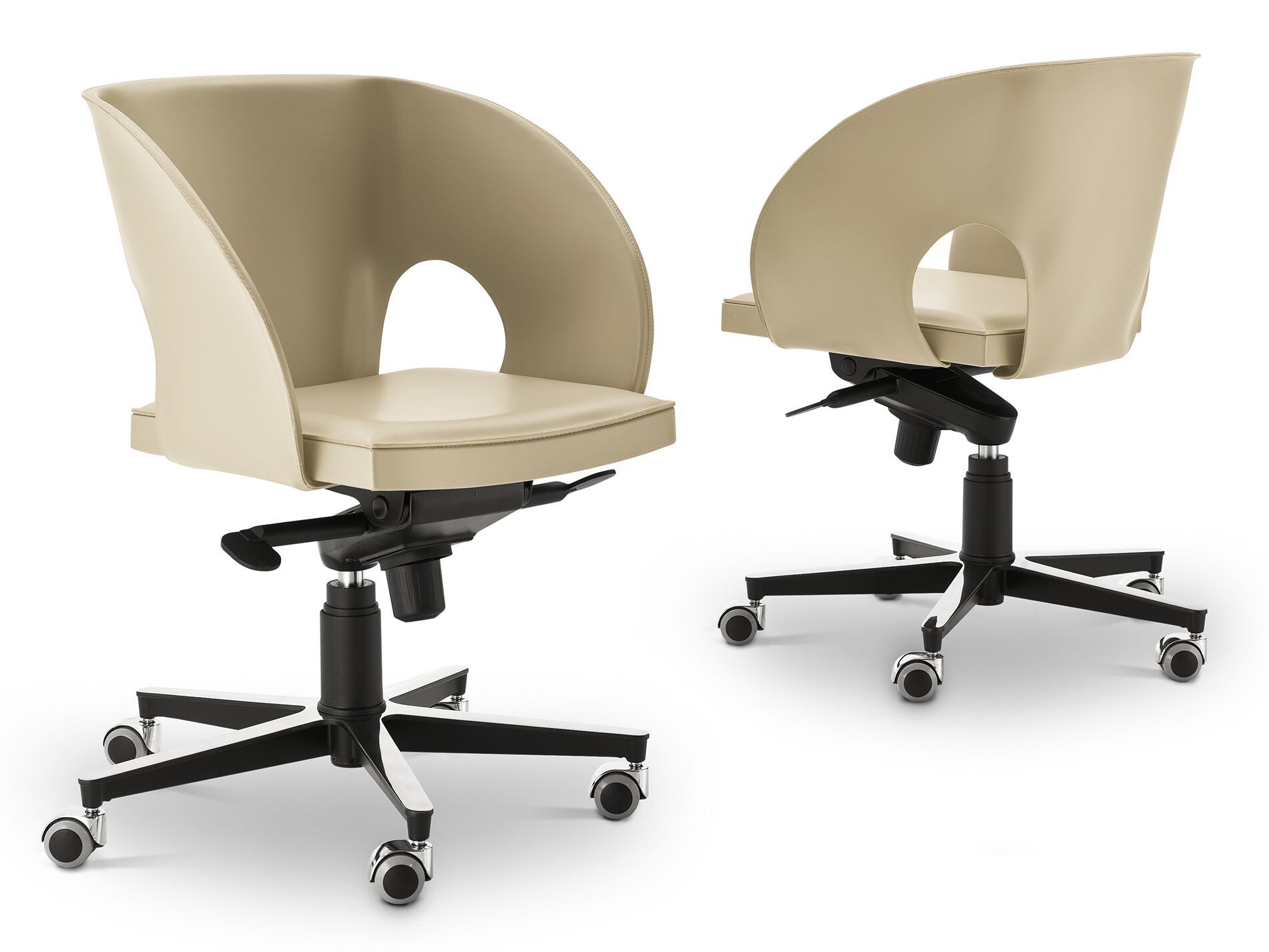 Кожаный поворотный операционный офисный стул с колесами i 4 Mariani вуаль ARCH-00046523 - Вид №2