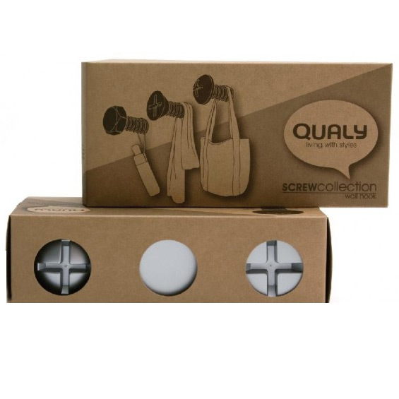 Набор вешалок Screw 3 шт. белый Qualy QL10064WH - Вид №4