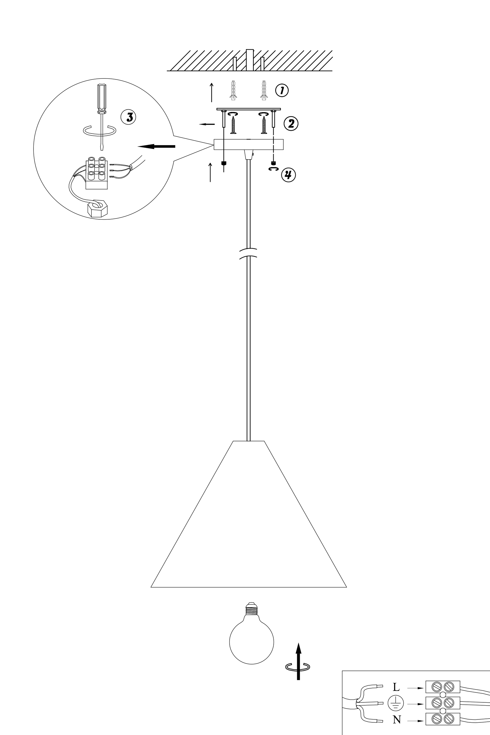 2000983199775 Подвесной светильник диаметр 61 ELECTRORETRO Forest - Вид №5