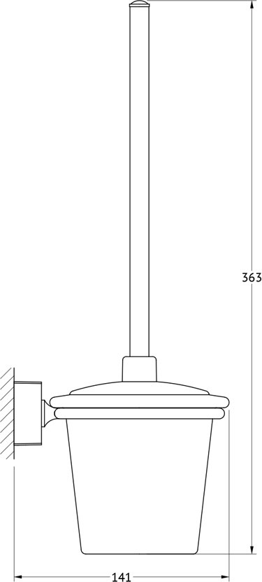 ESP 057 Держатель с туалетным ершом с крышкой FBS Esperado - Вид №1