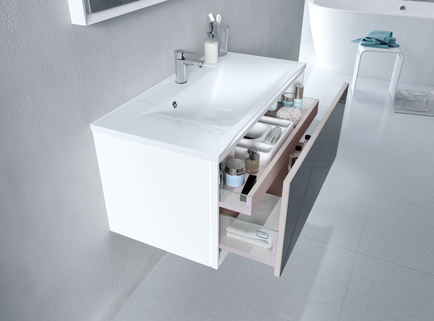 У72804 Тумба Seattle 90П 1в.я. Mosaic Classic Black 1 Marka Seattle