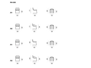 Кожаный консольный стул с подлокотниками