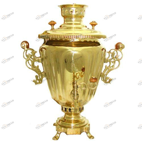 Самовар жаровый 5 л.(форма рюмка) покрытие латунь Santreyd 2693