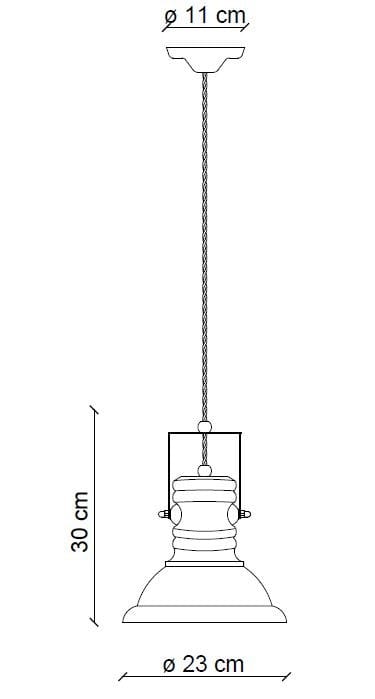 Регулируемый керамический подвесной светильник FERROLUCE Industrial ARCH-00054329 - Вид №4