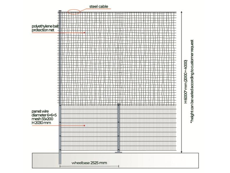 Сварная сетка для футбольного поля OFFICINE D'AMICO CALCETTO LIGHT ARCH-00152722 - Вид №2