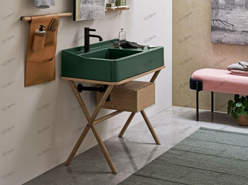 Напольная раковина стоящая овальная Ceramica Cielo sun-id-1481948