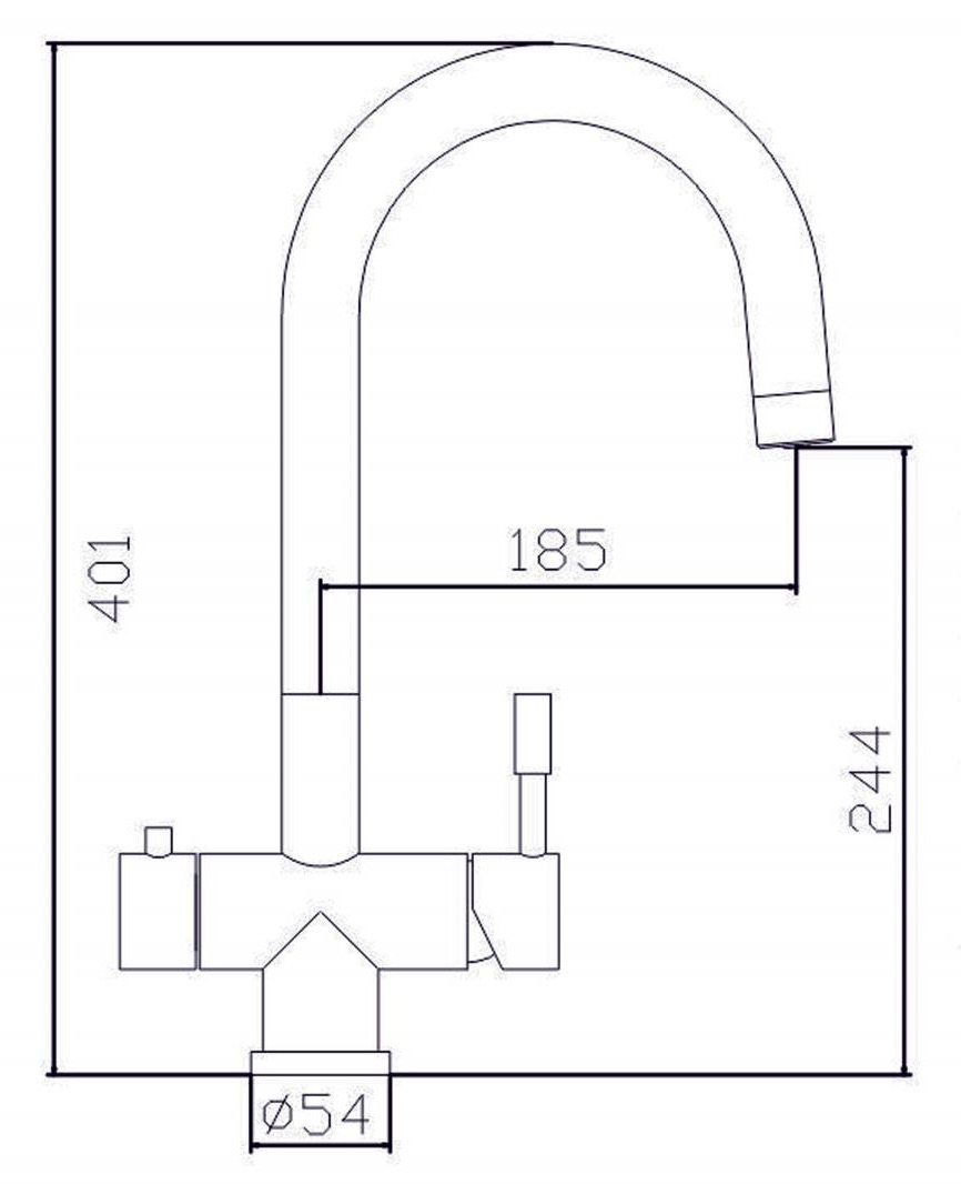 Смеситель ZorG Inox Grantis SZR-1339 F-A для кухонной мойки, сталь - Вид №1