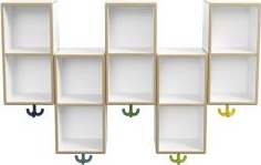 M20.03.003 Двойной модуль асимметричный, 5 мест с тройным крючком HEWI Kids - Вид №4