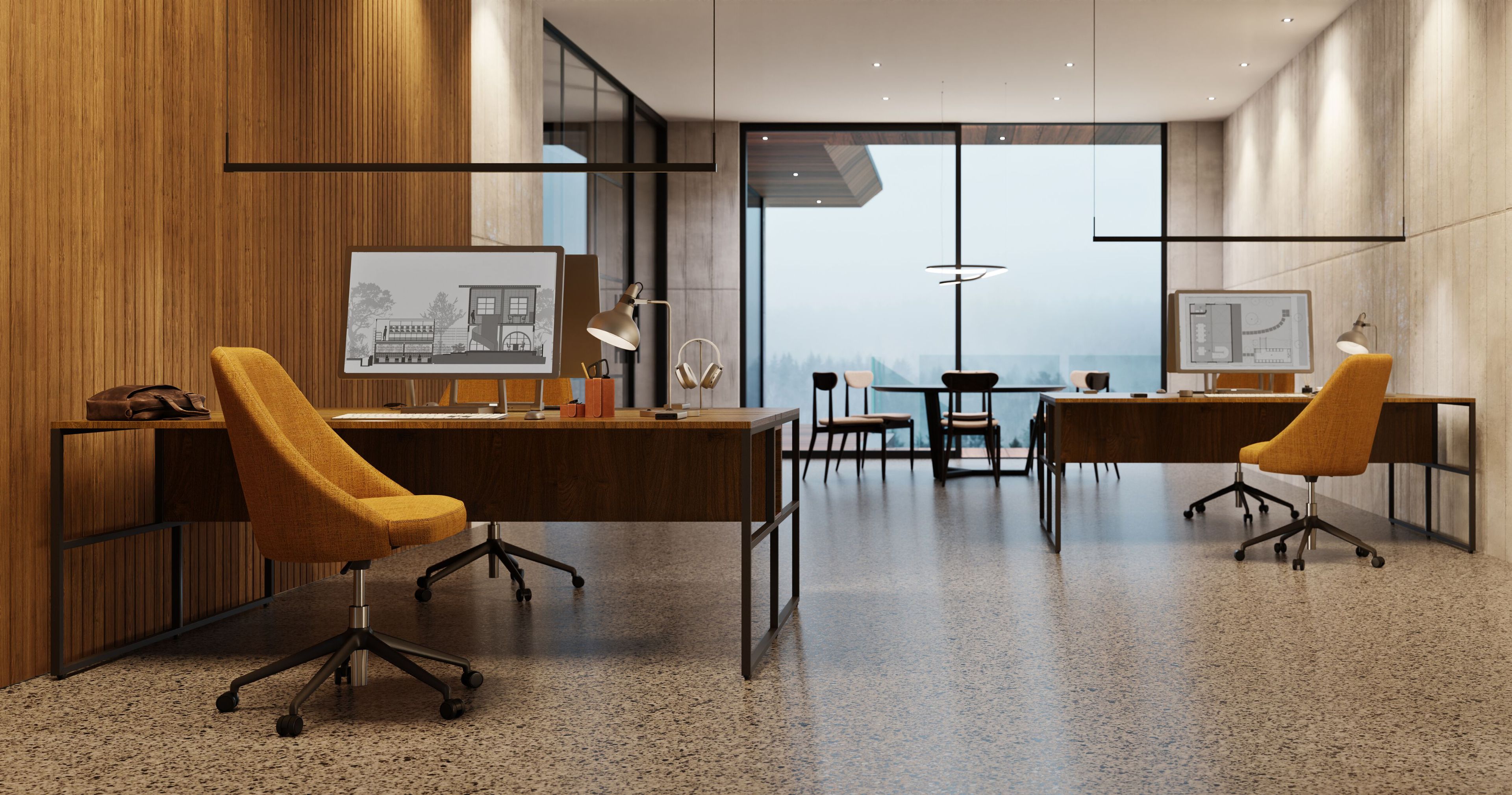 5-спицевое вращающееся офисное кресло с тканевыми колесами Borzalino Neil ARCH-00032930 - Вид №2