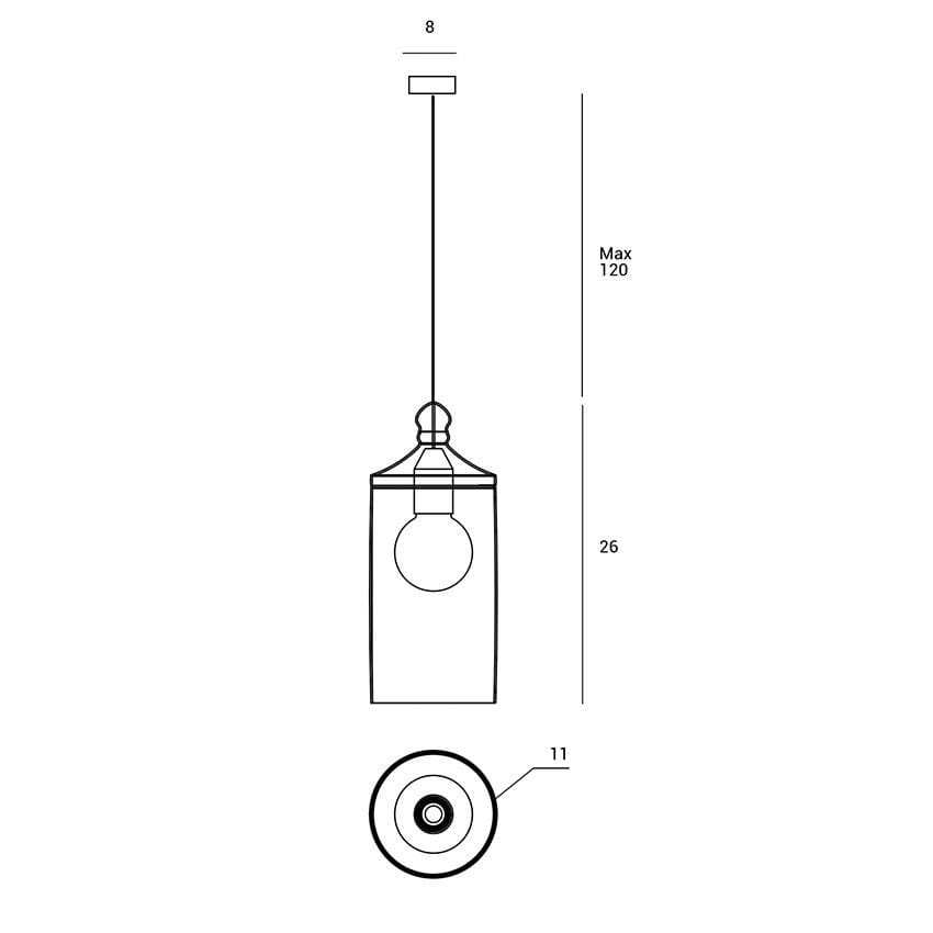 Стеклянный подвесной светильник Miloox Ebe ARCH-00093345 - Вид №4