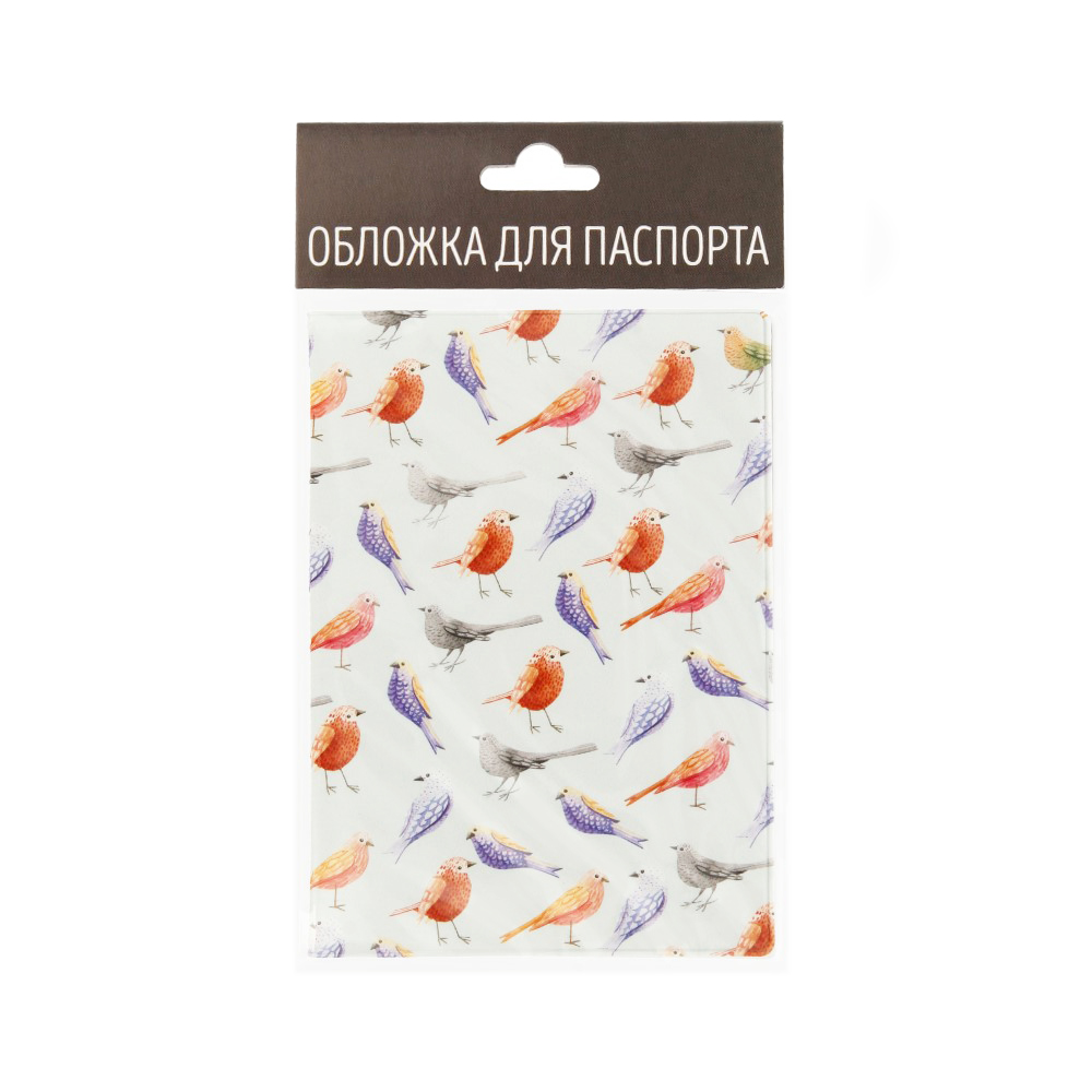 15115 Обложка для паспорта mix Miusli Bird Pattern Santreyd 