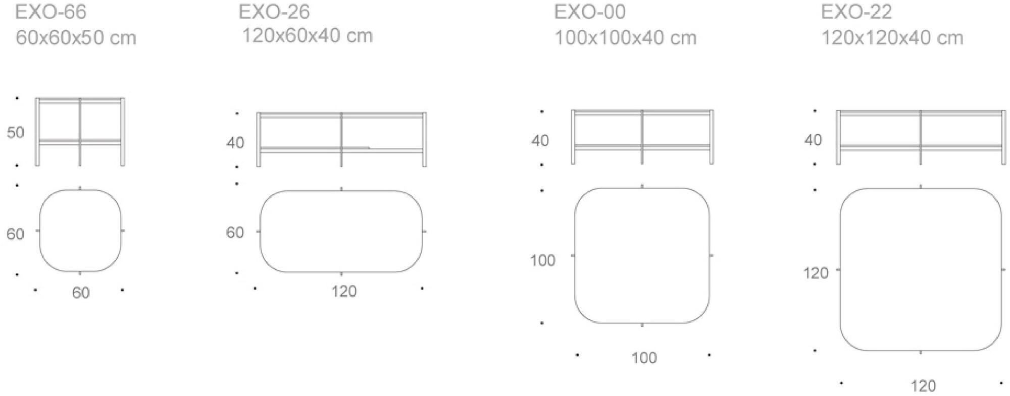 Kendo Mobiliario Низкий прямоугольный журнальный столик с журнальной полкой Exo sun-id-1361563 - Вид №10