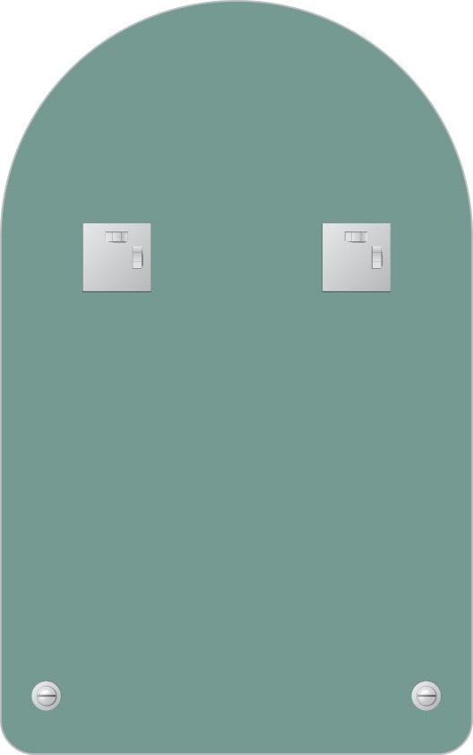 BY 0511 Зеркало с полочкой 50 cm EVOFORM Optima - Вид №2