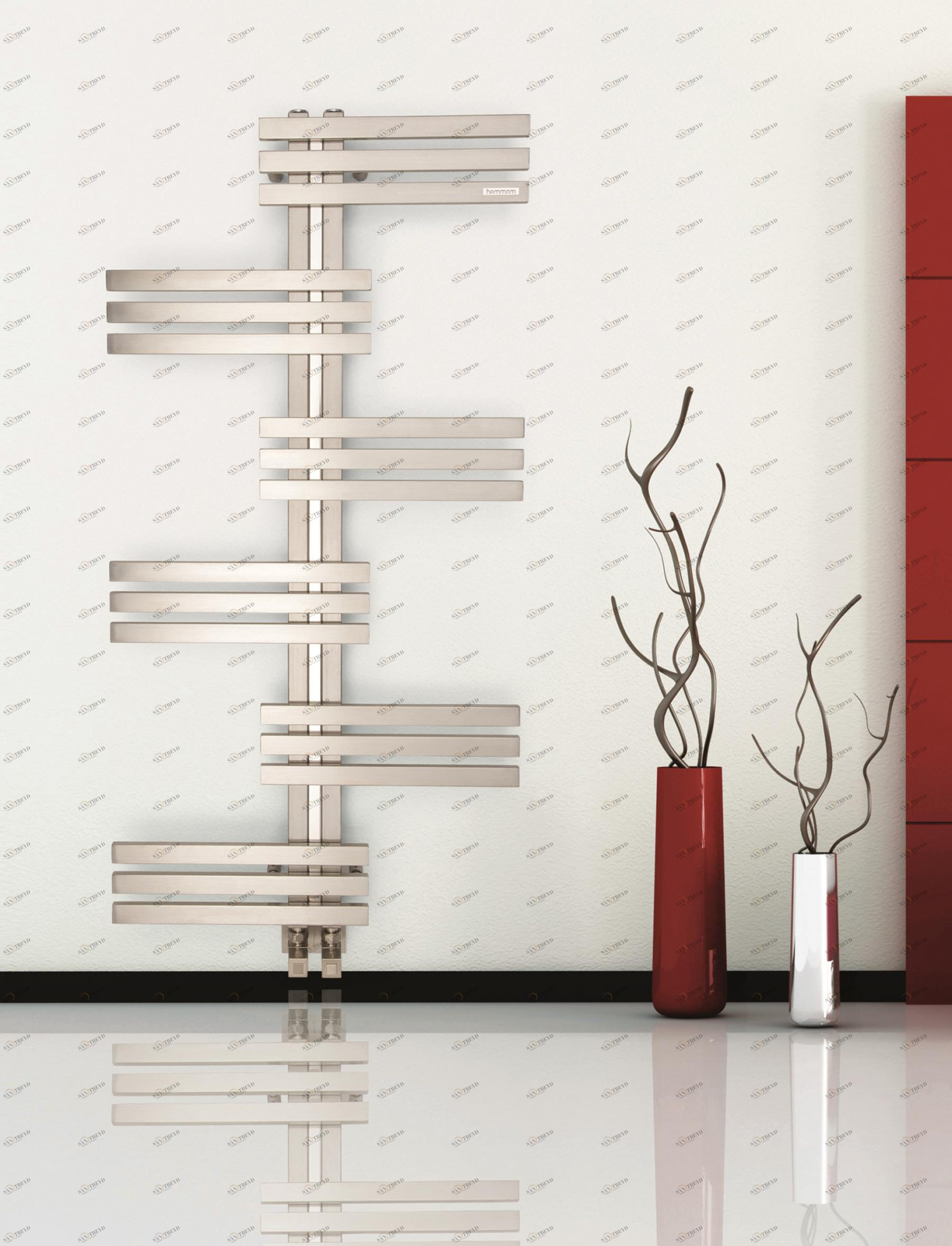 Полотенцесушитель Hammam RADO Stainless steel  комбинированный; электрический или водяной Сталь 