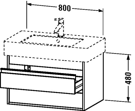 KT664001414 Ketho Тумбочка подвесная Терра, декор Duravit - Вид №2