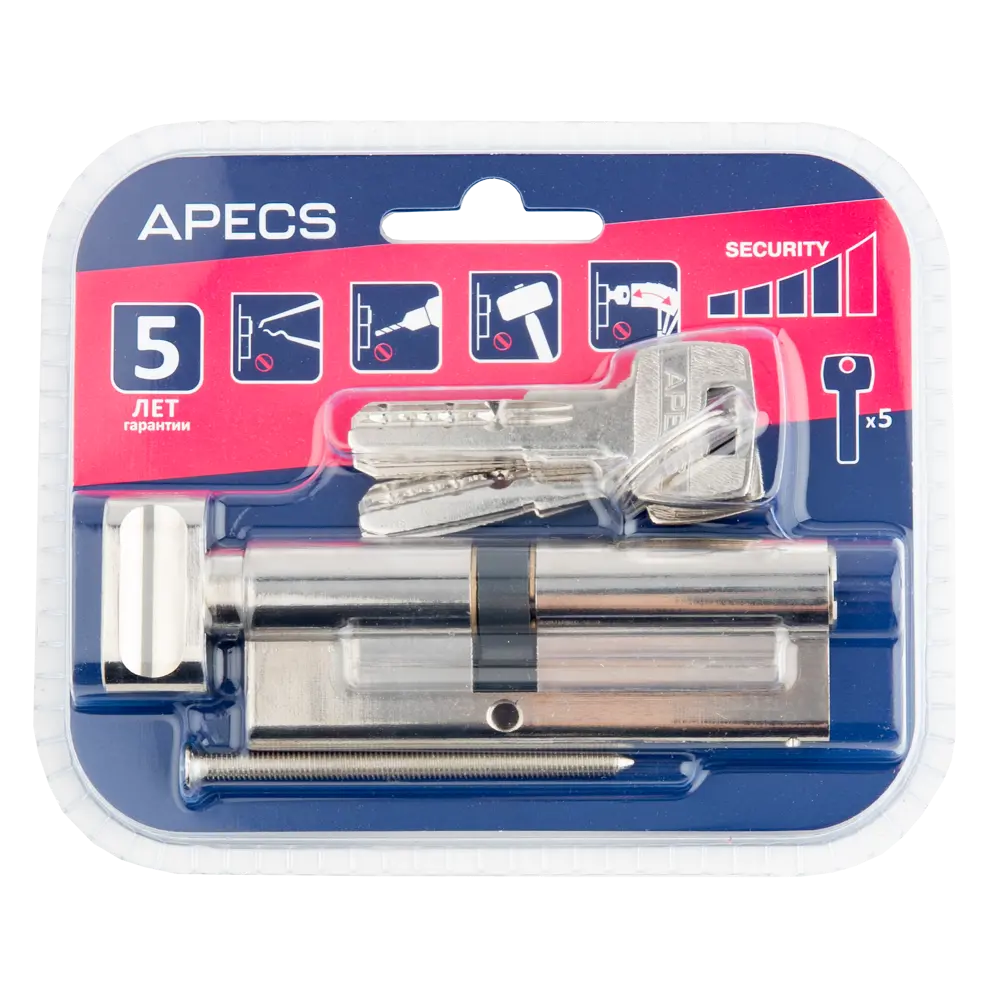 Цилиндр замковый APECS Pro с защитой от выбивания 50×40 мм 85559794 PRO LM STLM-0896682 - Вид №2