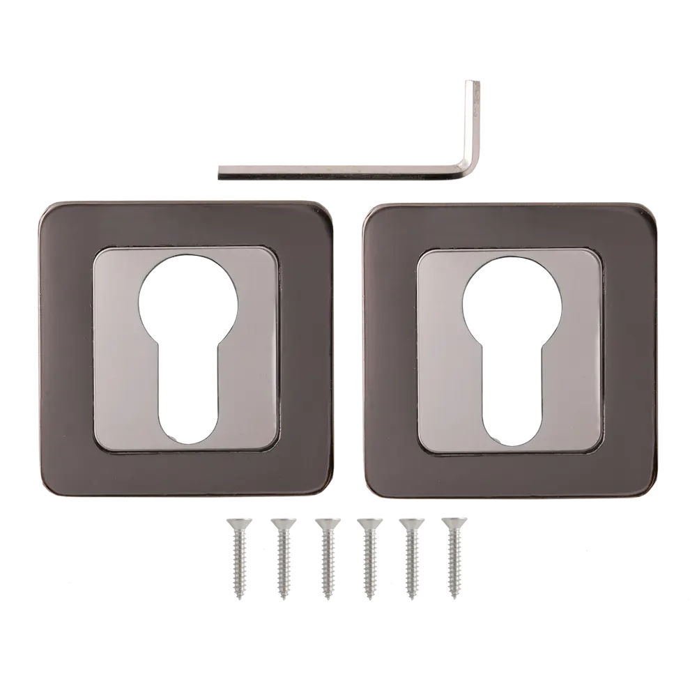 Накладка на замочную скважину Armex DP-C-22 52x52 мм цвет графит STLM-2095152 - Вид №1