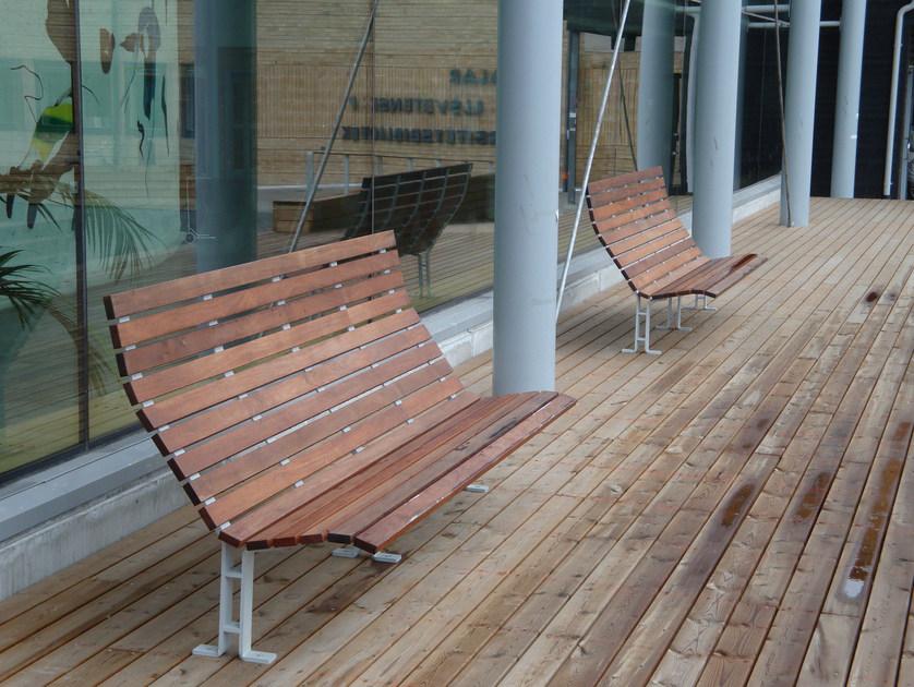 Nola Industrier Деревянная скамейка со спинкой Kajen sun-id-1395540 - Вид №1