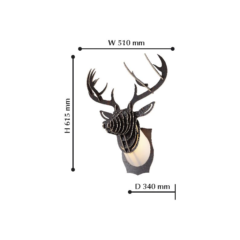 Настенный светильник Favourite Cervus 2010-1W FAVOURITE ОЛЕНЬ 103696 Коричневый  - Вид №1