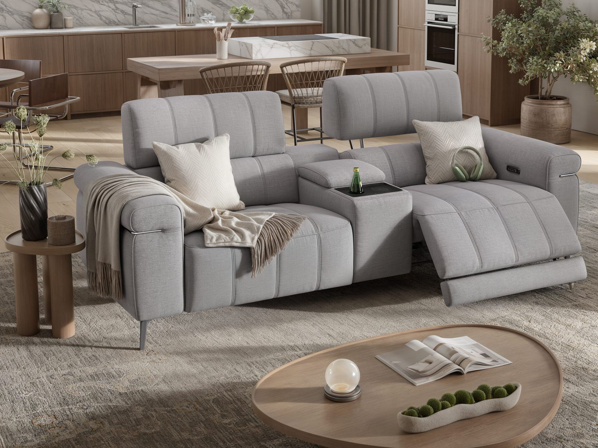 Домашний кинотеатр 2 местный тканевый диван Sofanella Soleto ARCH-00100592 - Вид №4