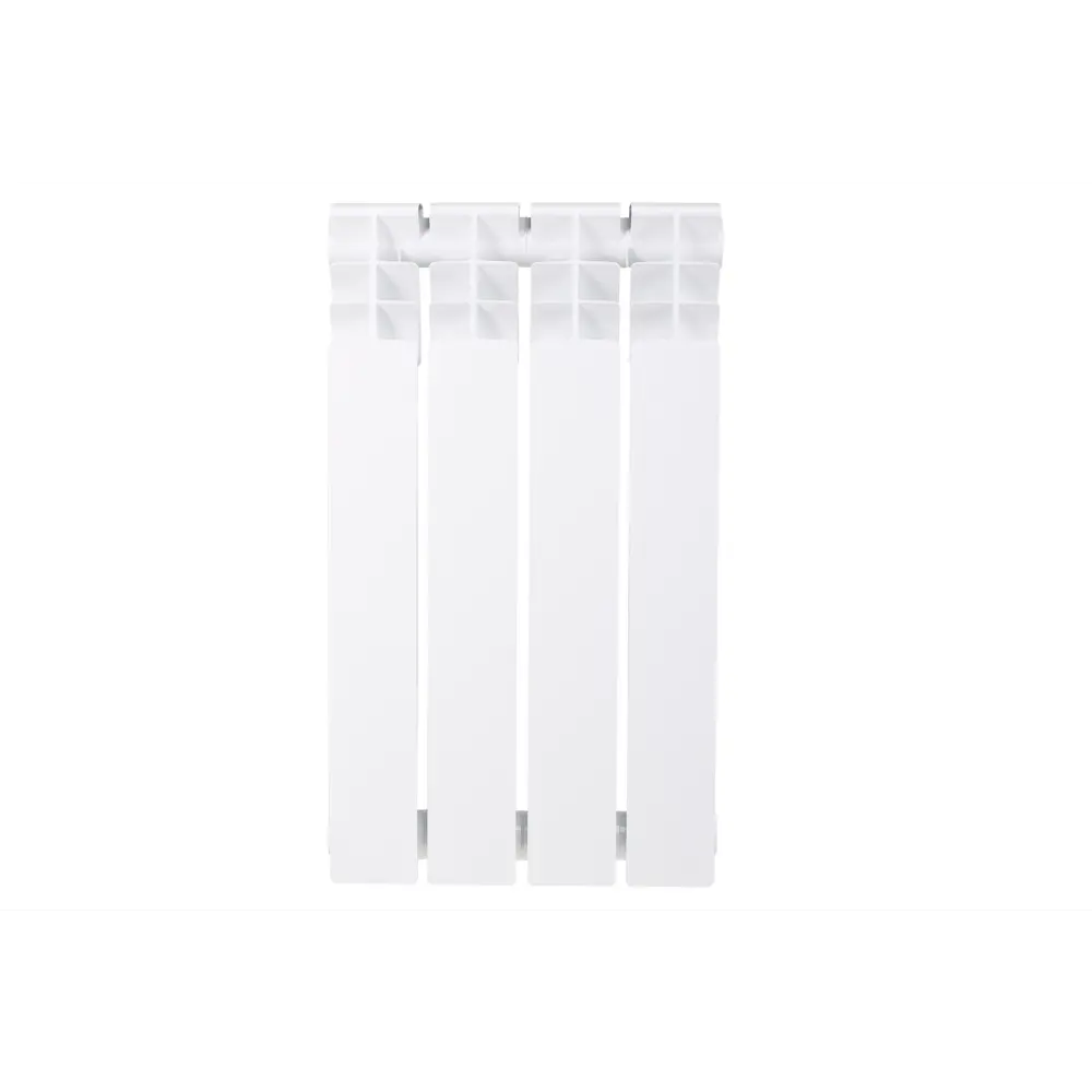 Радиатор секционный Equation Aluminium 350/90 4 секции боковое подключение алюминий белый STLM-2178165