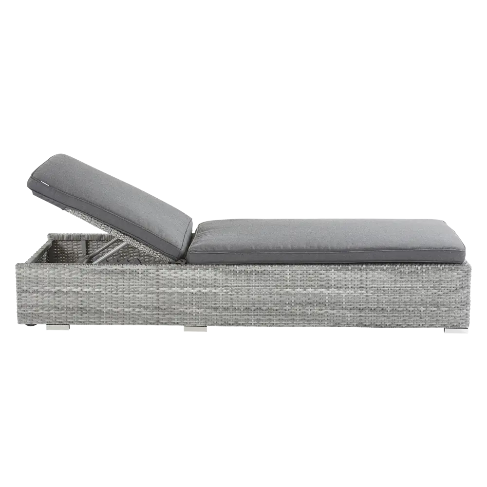 Шезлонг Naterial Davos 196x65x92 см алюминий/искусственный ротанг серый STLM-2124394 - Вид №11