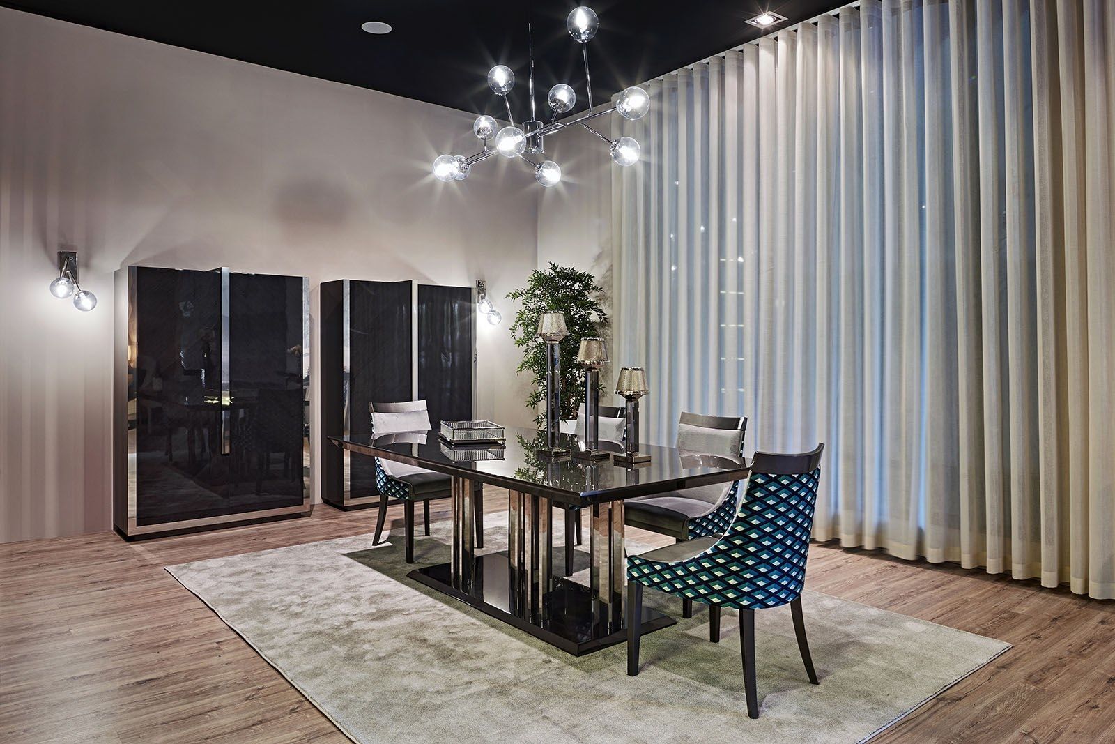 Обеденный стол из нержавеющей стали и дерева Stylish Club ARCH-00018825 - Вид №3