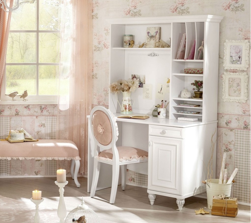 Надстройка для письменного стола белая 112 см с полками Romantica CILEK ROMANTICA 00-3832397 Белый Santreyd - Вид №1