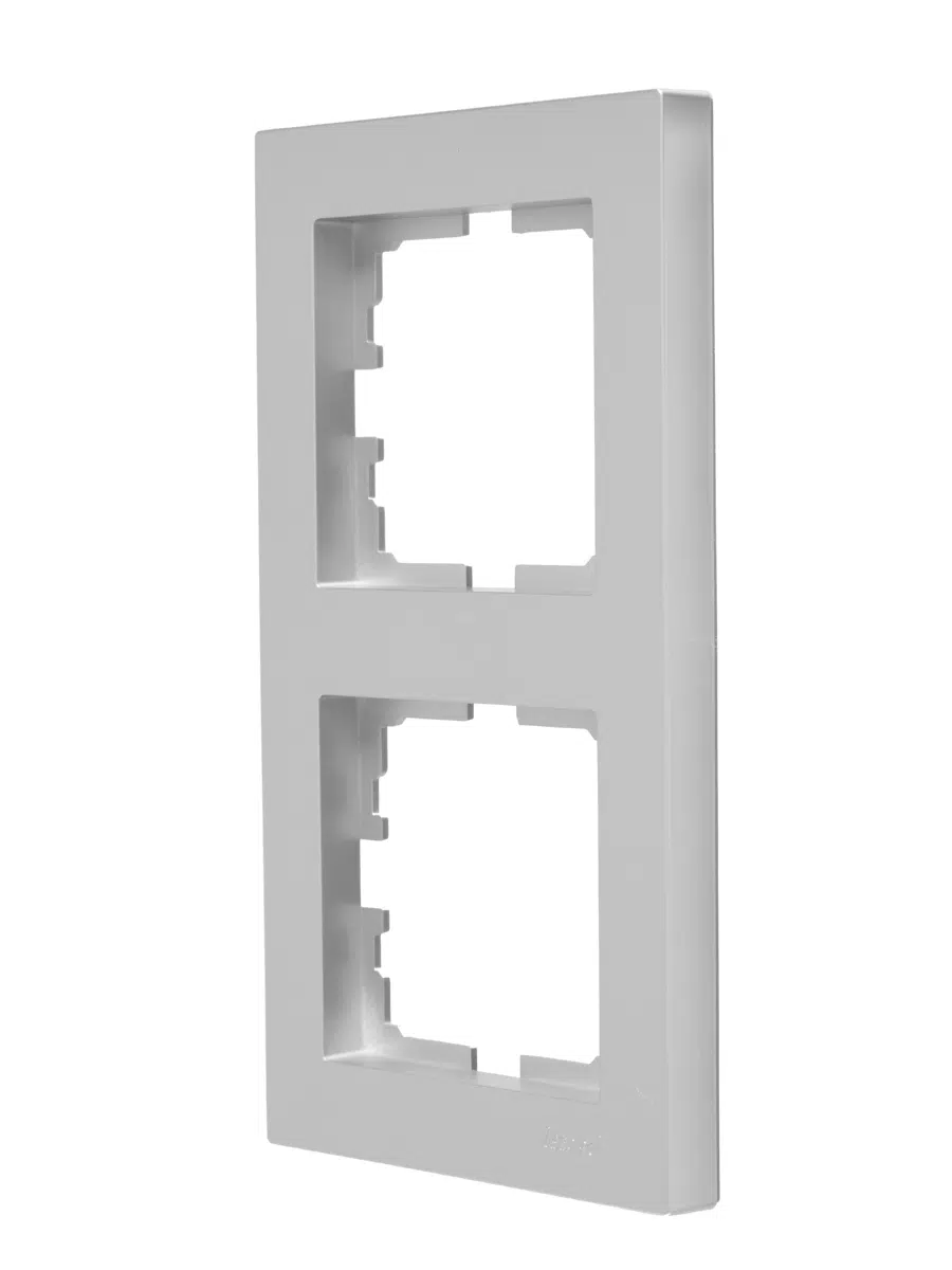 VESNA Рамка 2-ая вертикальная без вст серебро LEZARD 742-4300-152 - Вид №1