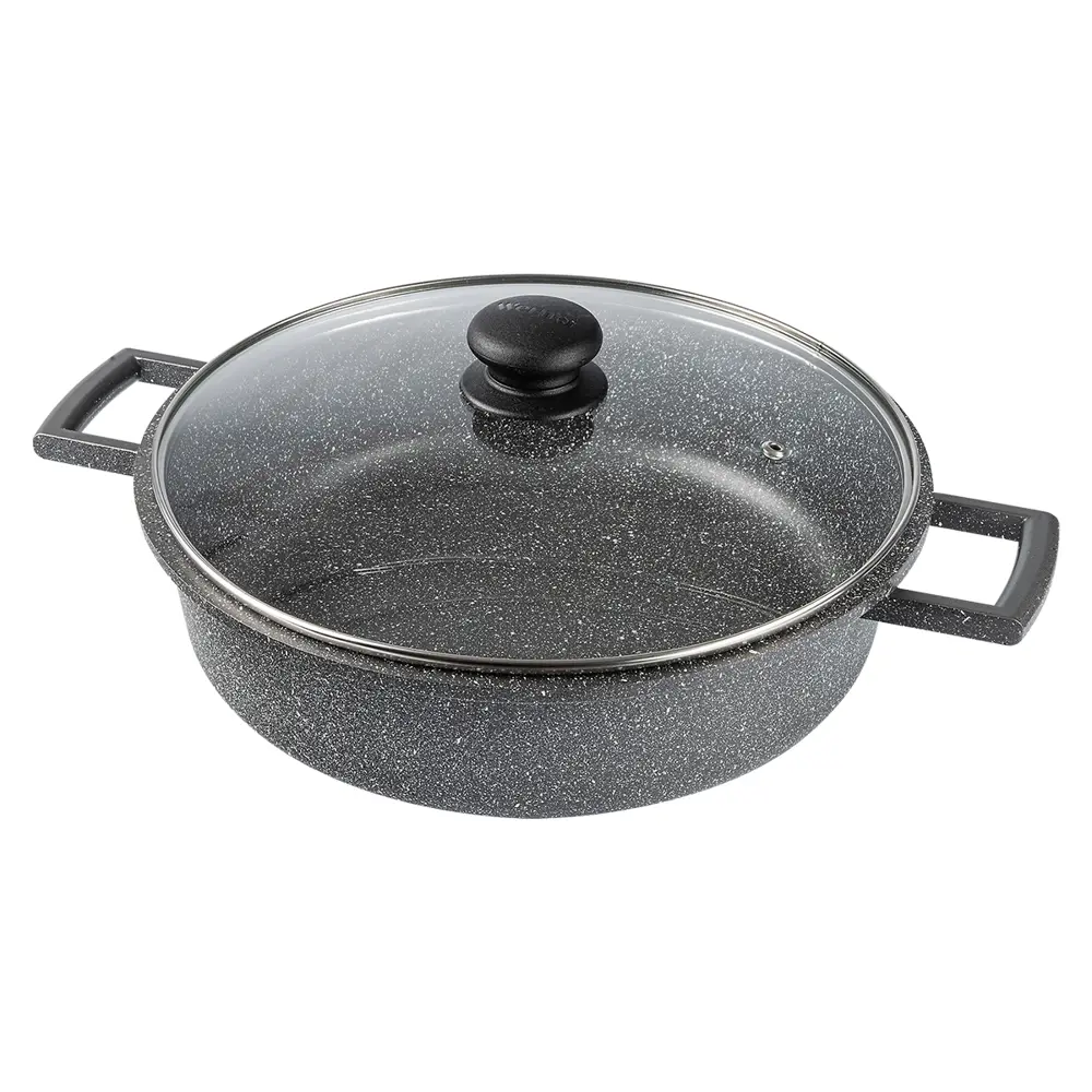 Сотейник Werner Letizia 51884 28 см алюминий с крышкой цвет черный STLM-2162748