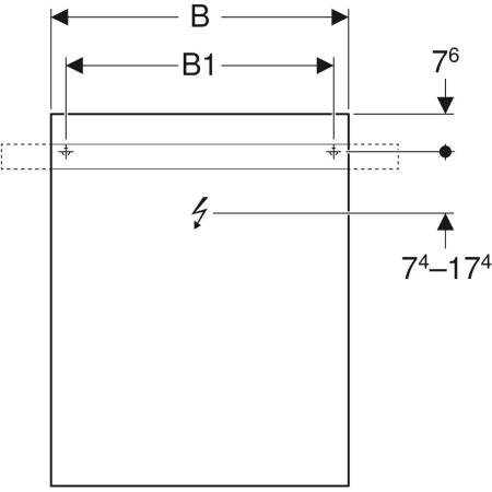 GEBERIT 840537000 Зеркало с подсветкой Geberit iCon  - Вид №3