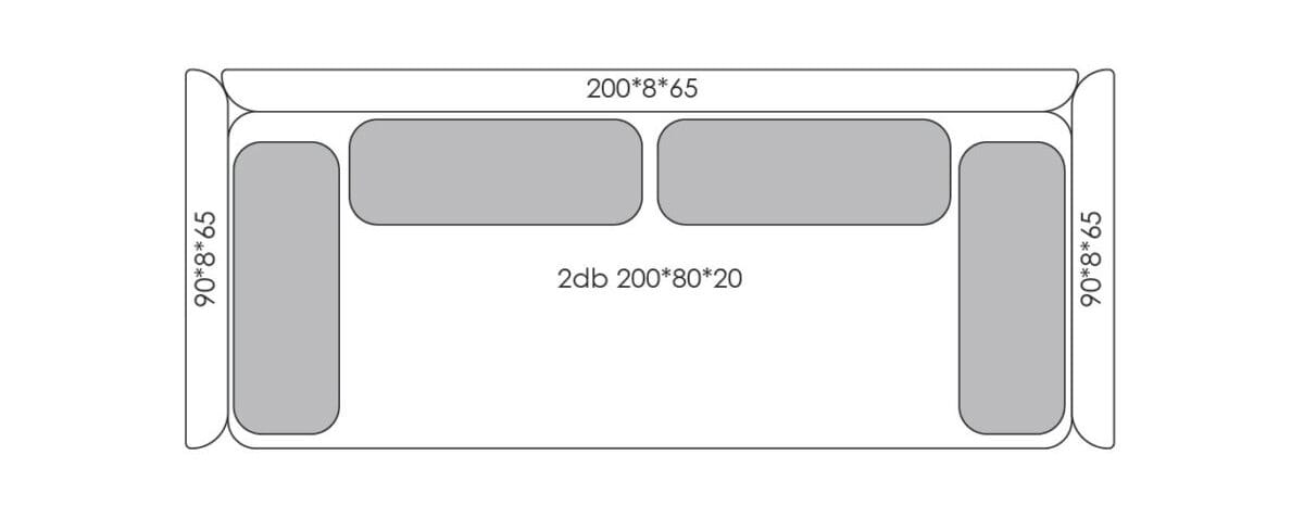 Ткань диван HANNABI MODEL NO.29 ARCH-00000900 - Вид №2