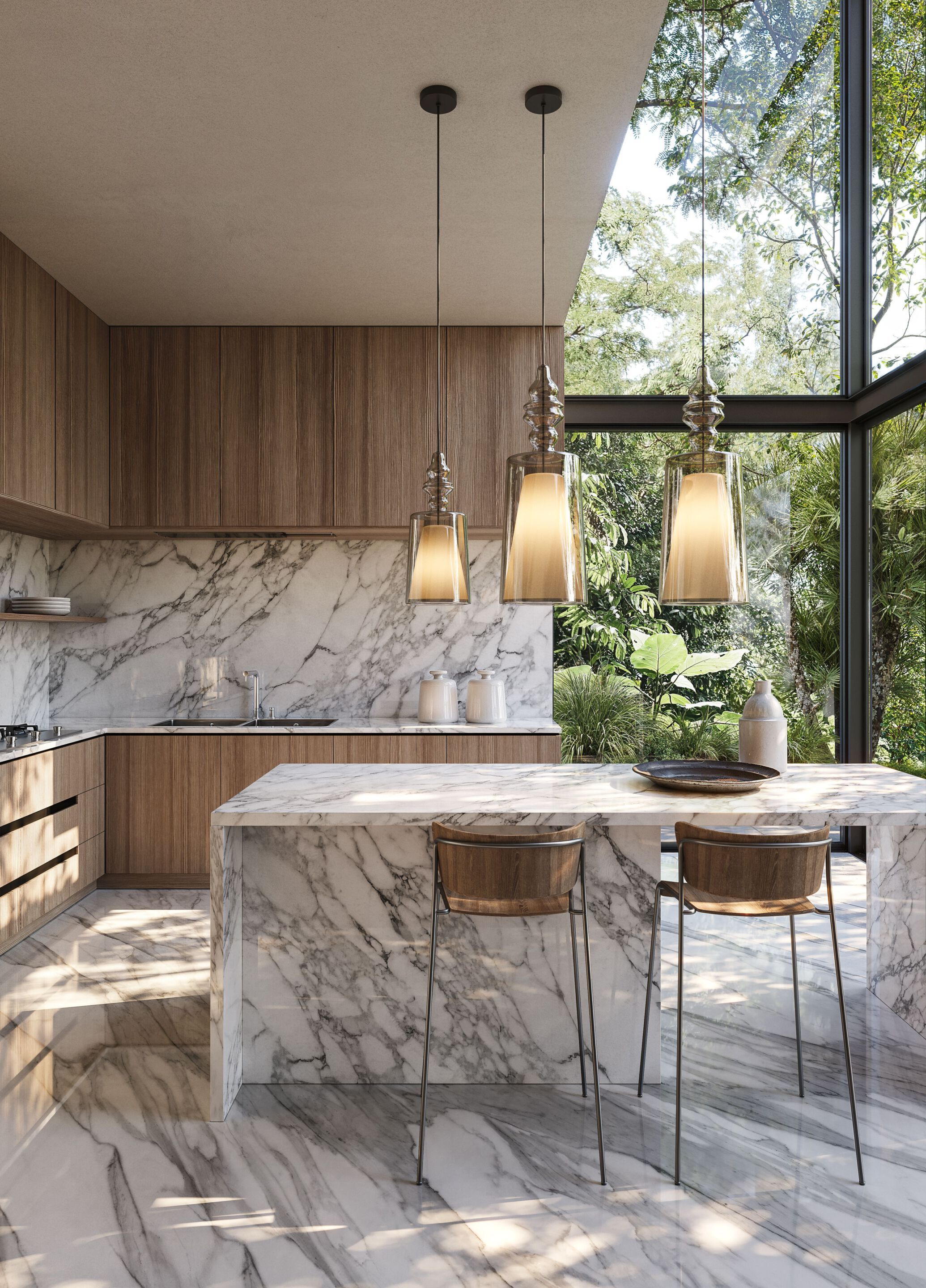 Подвесной светильник из боросиликатного стекла Karman Alibaglass ARCH-00123087 - Вид №7