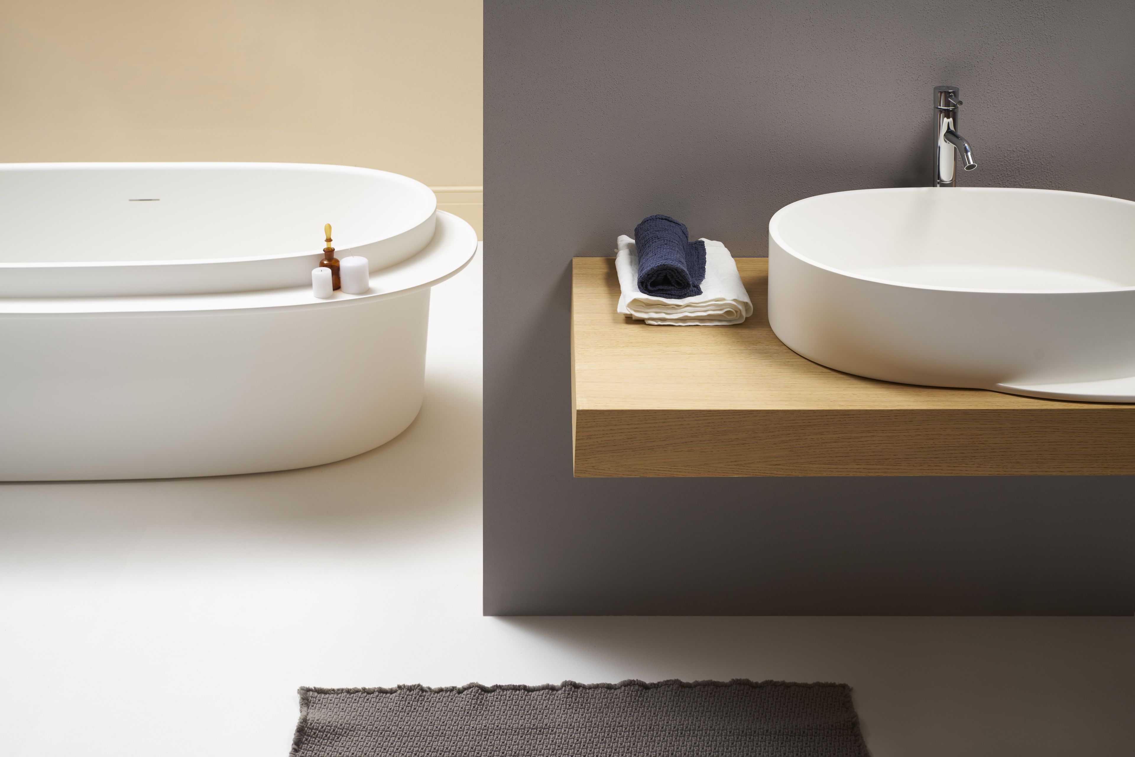 Умывальник с овальной столешницей из Livingtec® Ex.T плато ARCH-00010327 - Вид №1