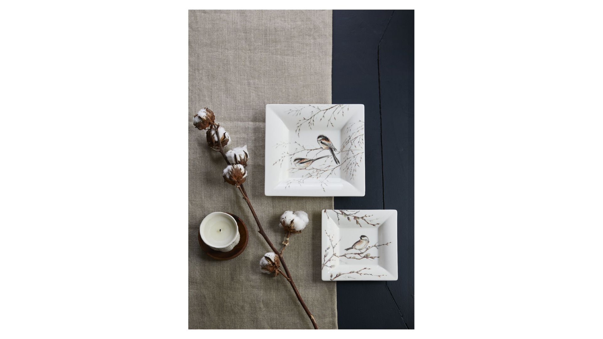 10667990 Gien Блюдо квадратное Gien Лесные птицы 17х17см, фаянс Фаянс  - Вид №2