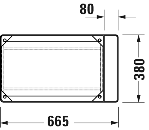 0031144600 DuraSquare Консоль металлическая подвесная **
Черный матовый Black Matt Duravit - Вид №2