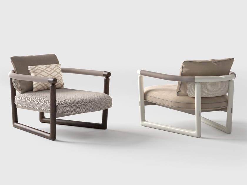 Садовое кресло из ткани и кожи CPRN HOMOOD Shapes Outdoor ARCH-00025642