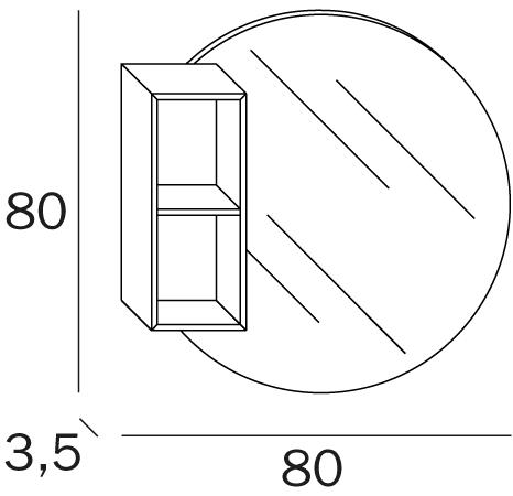 INDA® Настенное зеркало с контейнером для ванной sun-id-1454272 - Вид №2
