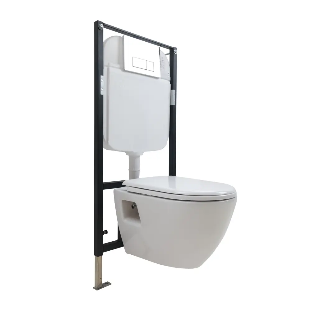 Комплект инсталляция с унитазом Creavit Terra TP325-11CB00E-0000, с микролифтом, клавиша цвет хром 89348662 STLM-2158332  - Вид №1