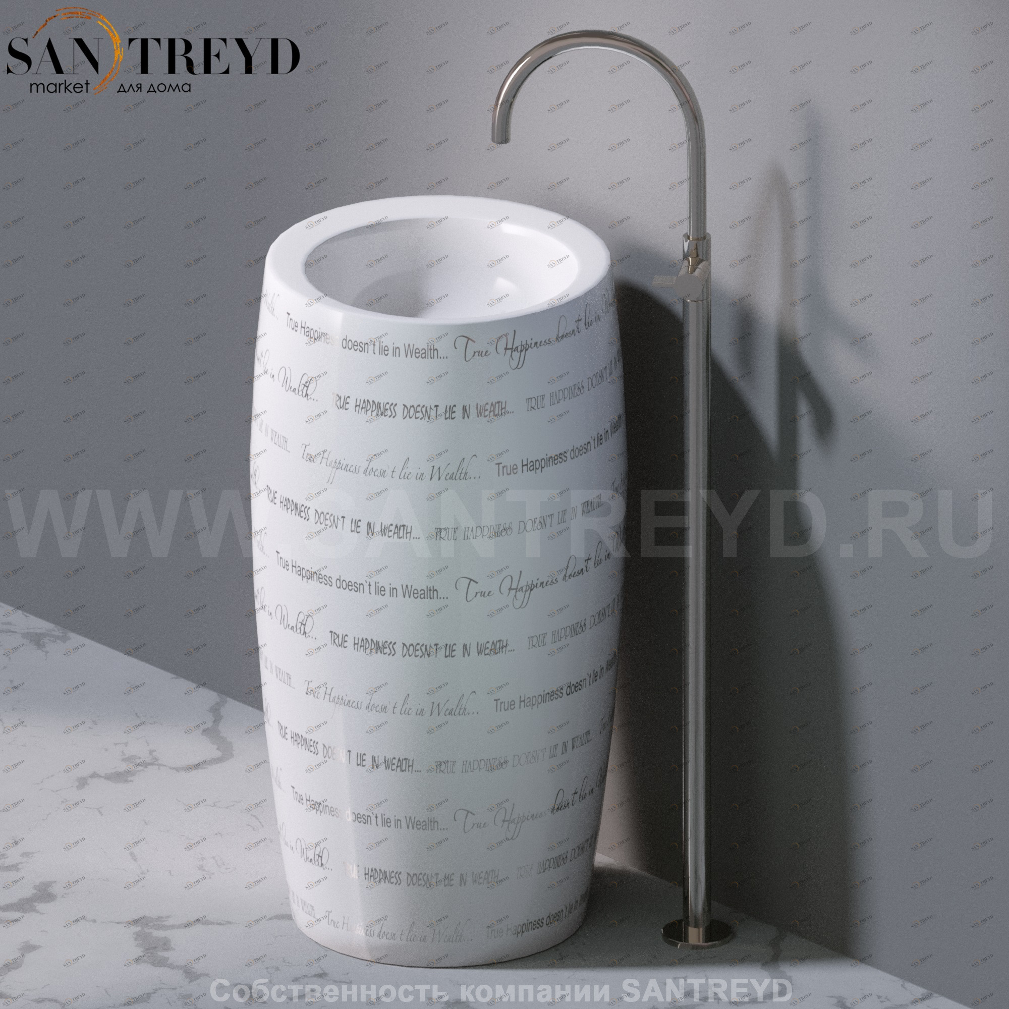 L100T0R0VT.420P Напольная раковина стоящая круглая A. e T. Italia SPOT AeT ITALIA TOTEM