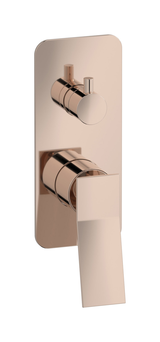 Внешние части встроенного в стену смесителя на 3 потребителя WE ARE IB wa399cc Rose Gold Wave