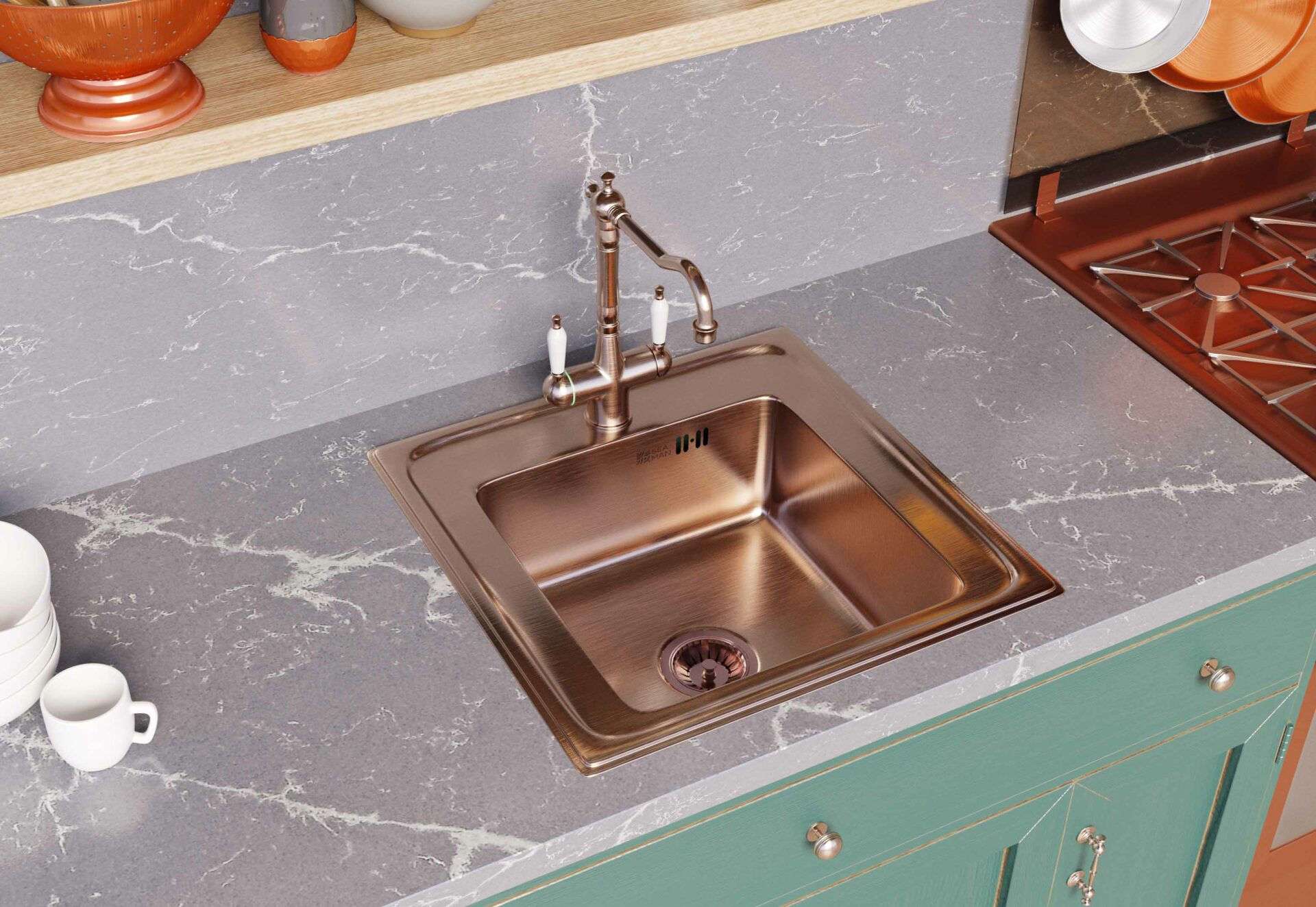 Кухонные смесители Visconti SSL-7517-AU SEAMAN  - Вид №1