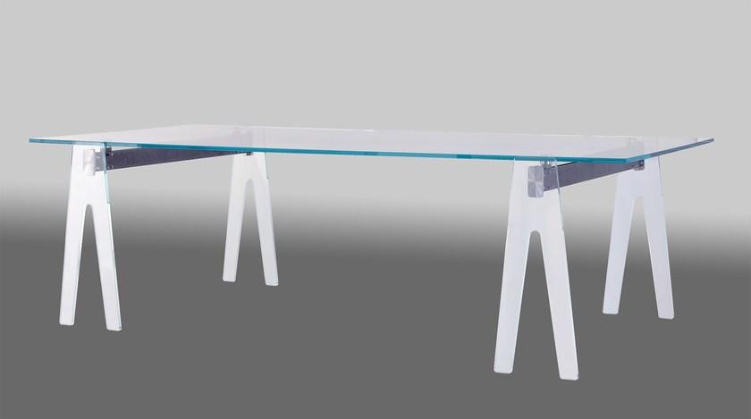 Italy Dream Design Прямоугольный стол из алюминия и стекла sun-id-1428471 - Вид №1