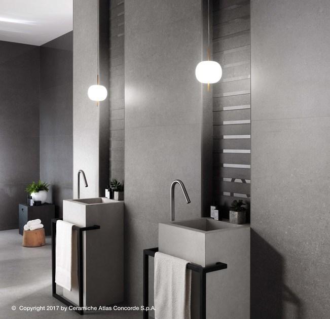 Atlas Concorde Белая плитка для стен с эффектом бетона Kone sun-id-1443523 - Вид №4