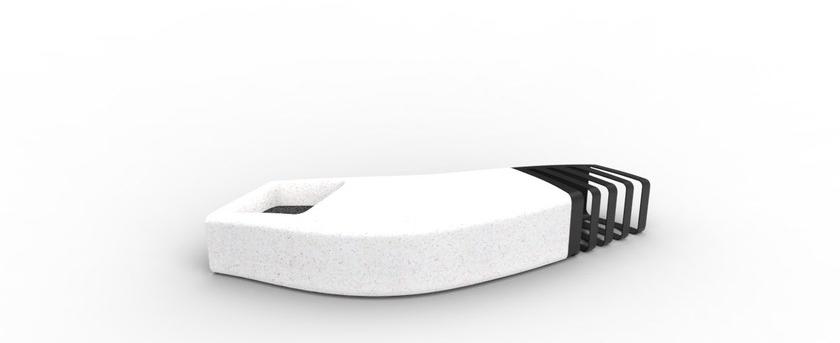 Manufatti Viscio Изогнутая скамья из реконструированного камня без спинки sun-id-1465258 - Вид №8