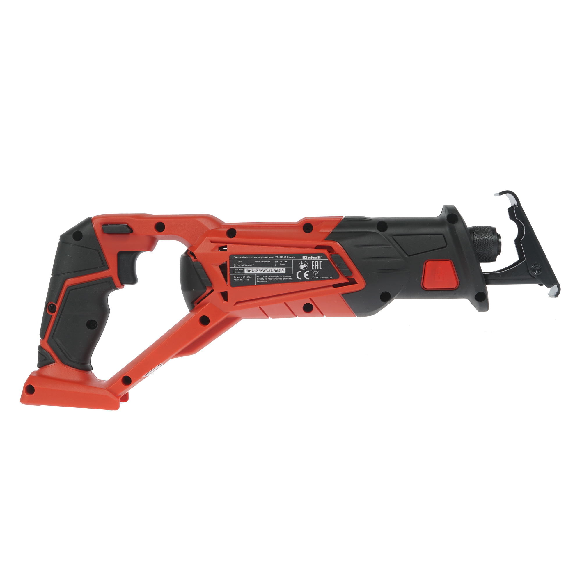 Сабельная пила Einhell PXC TE-AP 18 Li-Solo Power X Change 18V  , Без ЗУ, Без АКБ 8119194 STDN-0083637 - Вид №1