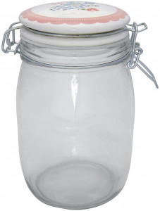 Банка стеклянная Henrietta pale pink 1 л