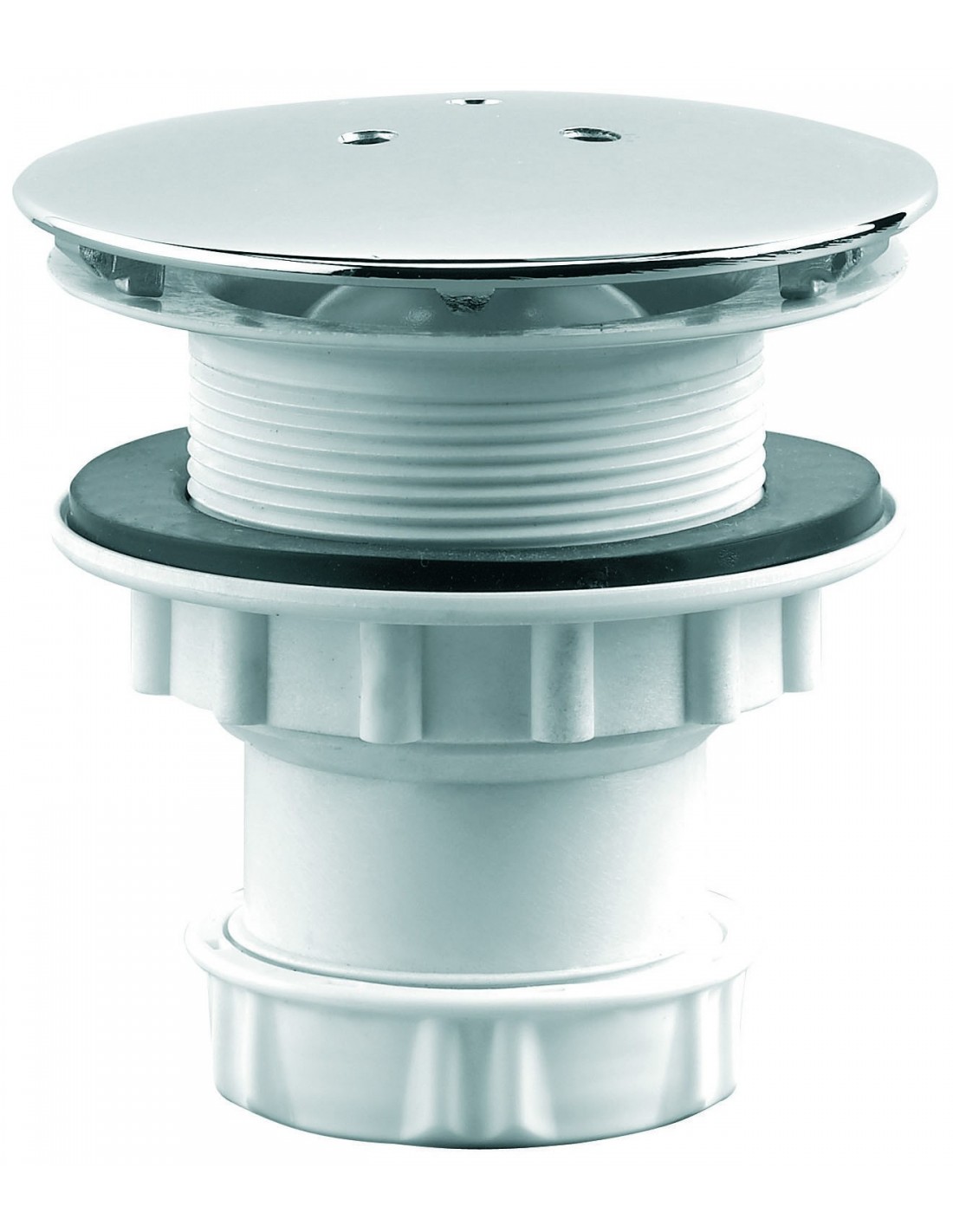 574800 000 00  Сифон для душевого поддона Д. 60 мм, металлическая крышка Д. 90 мм, выход вертикальный, хромированный Valentin Хром 