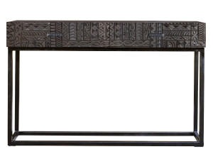 Прямоугольная консоль из манго с ящиками