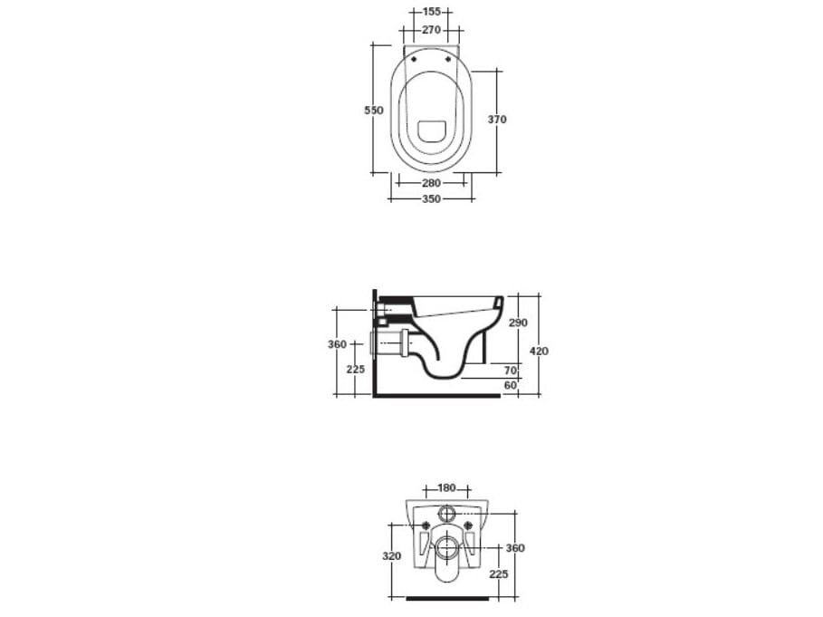 Керамический подвесной туалет Galassia M2 ARCH-00146107 - Вид №4